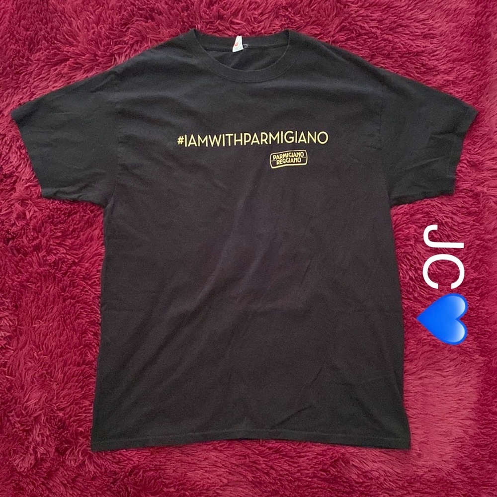 WFM #IAMWITHPARMIGIANO black t-shirt